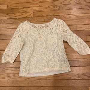 Cream lace Hollister long sleeve